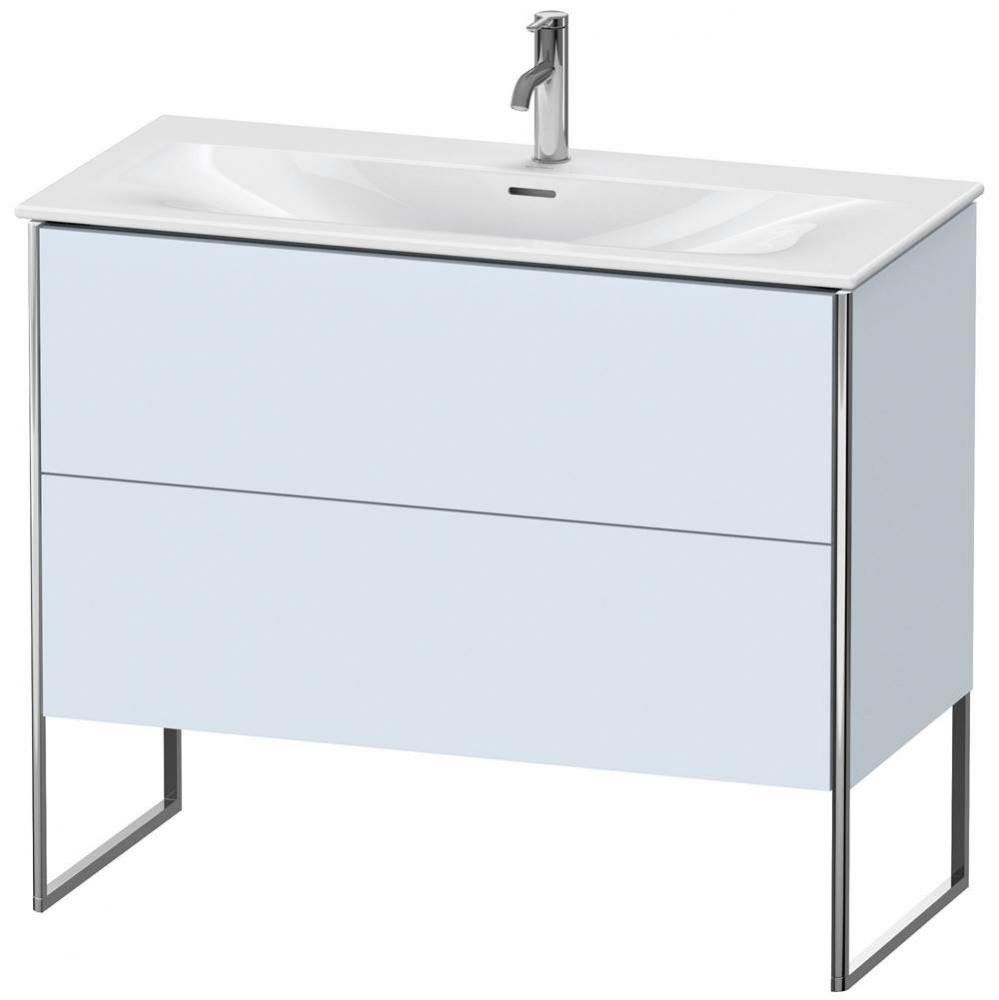 Duravit XSquare Two Drawer Floorstanding Vanity Unit Light Blue