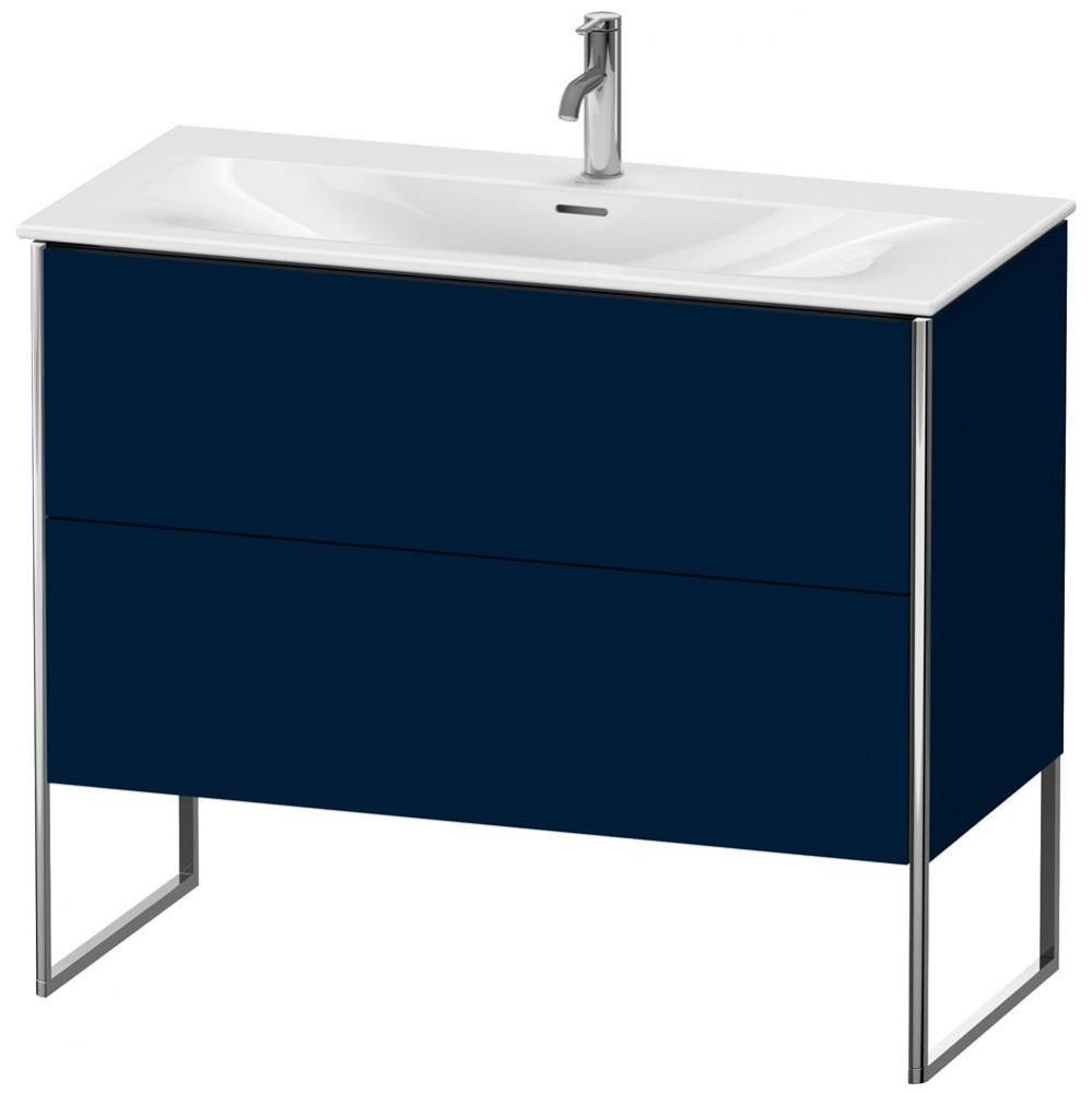 Duravit XSquare Two Drawer Floorstanding Vanity Unit Midnight Blue