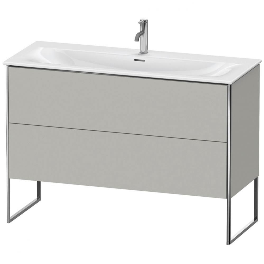 Duravit XSquare Two Drawer Floorstanding Vanity Unit Concrete Gray