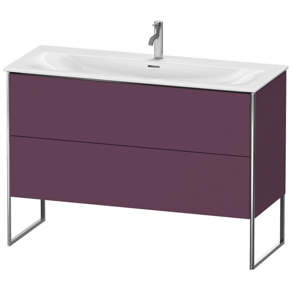 Duravit XSquare Two Drawer Floorstanding Vanity Unit Aubergine