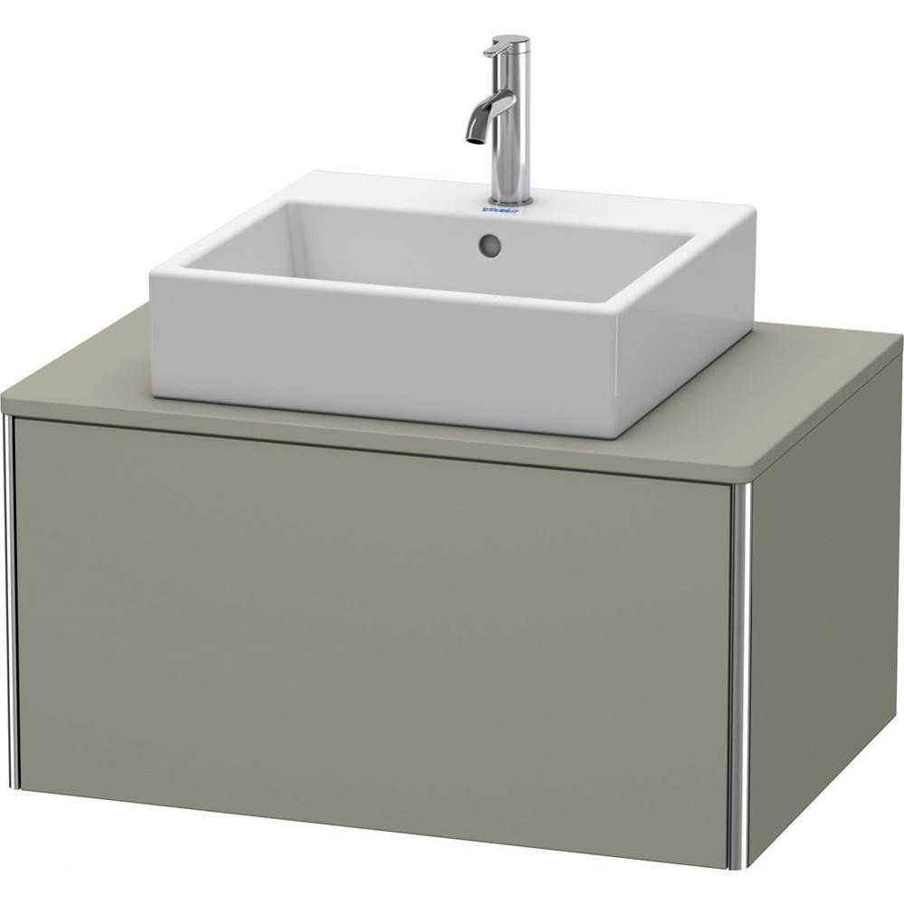 Duravit XSquare One Drawer Vanity Unit For Console Stone Gray