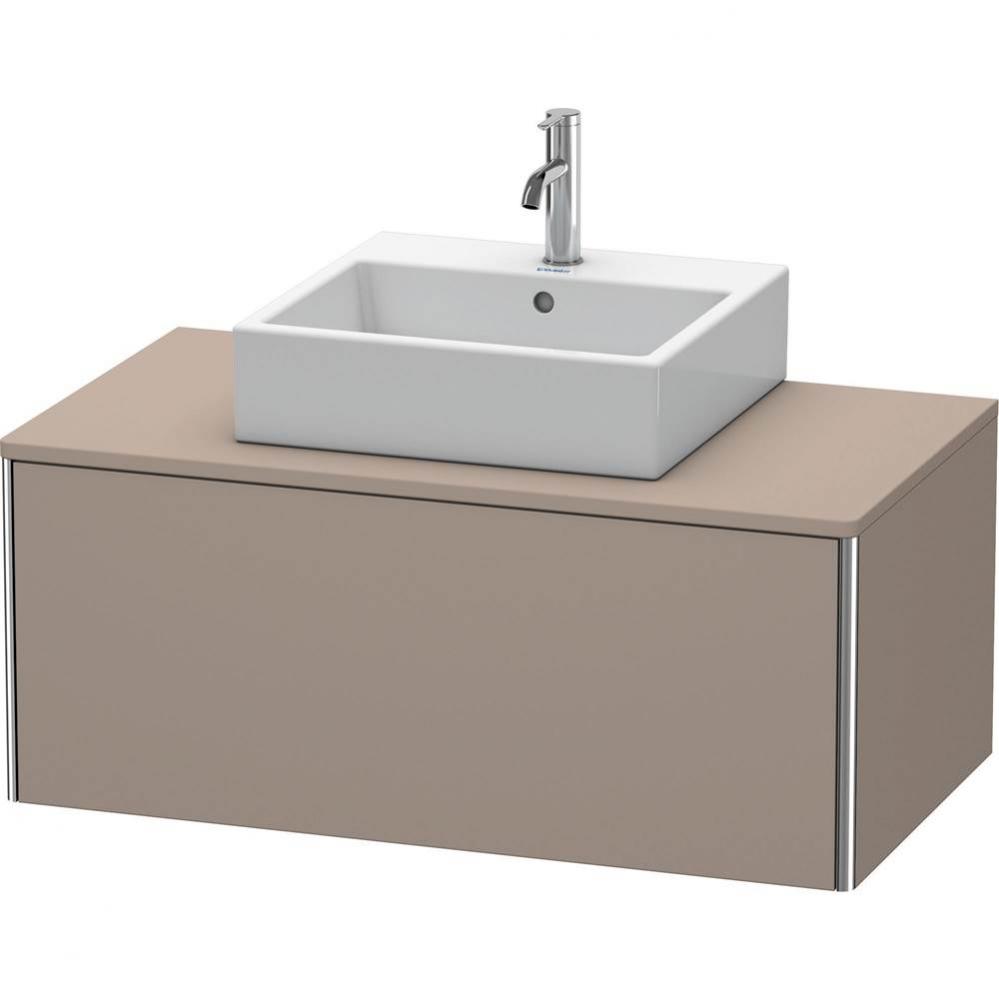 Duravit XSquare One Drawer Vanity Unit For Console Basalt