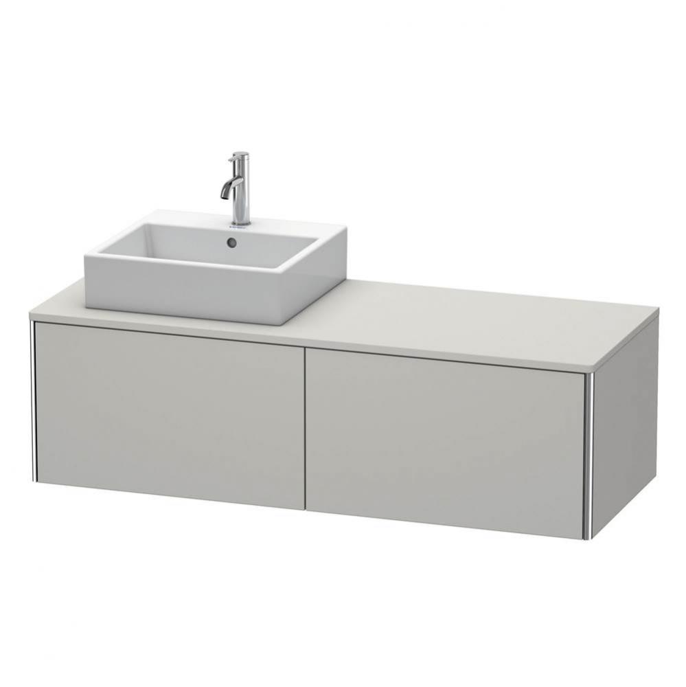 Duravit XSquare Two Drawer Vanity Unit For Console Concrete Gray