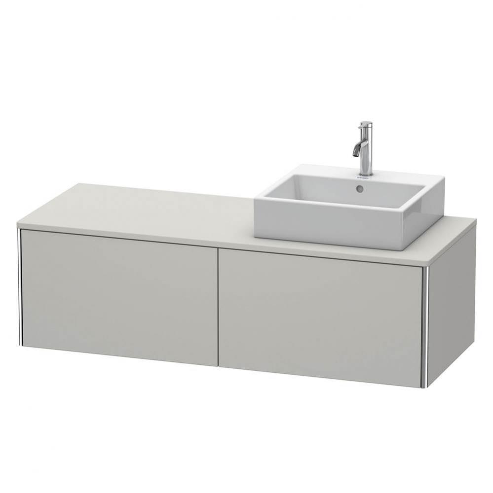 Duravit XSquare Two Drawer Vanity Unit For Console Concrete Gray