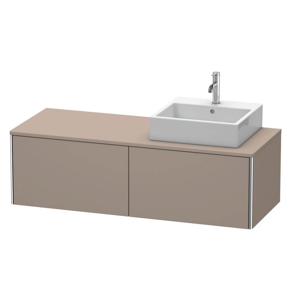 Duravit XSquare Two Drawer Vanity Unit For Console Basalt