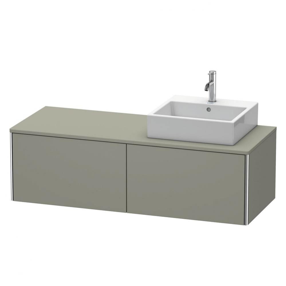 Duravit XSquare Two Drawer Vanity Unit For Console Stone Gray