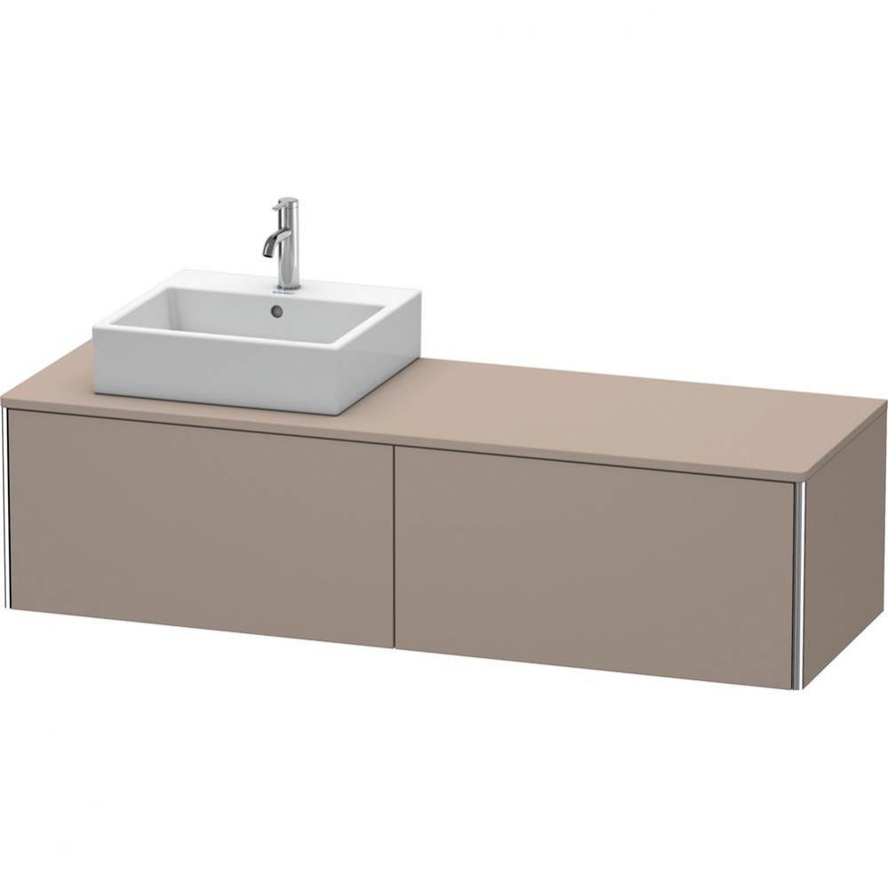 Duravit XSquare Two Drawer Vanity Unit For Console Basalt