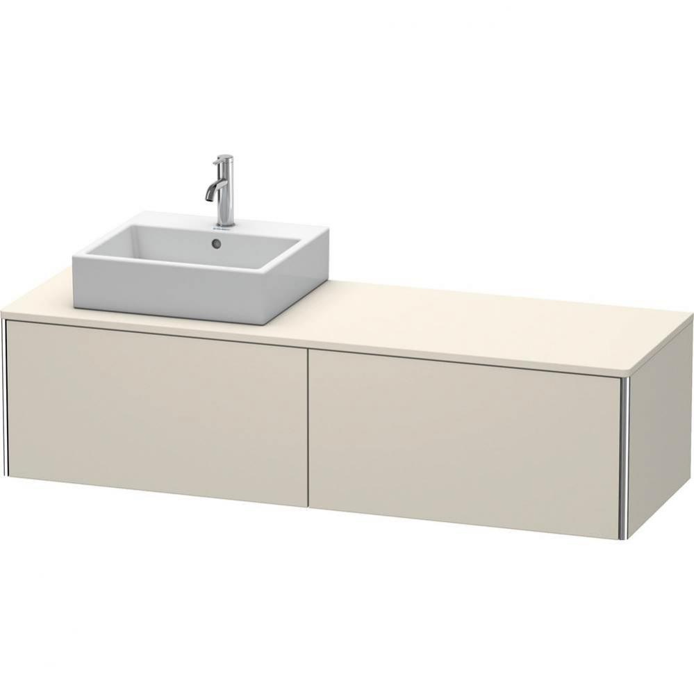 Duravit XSquare Two Drawer Vanity Unit For Console Taupe