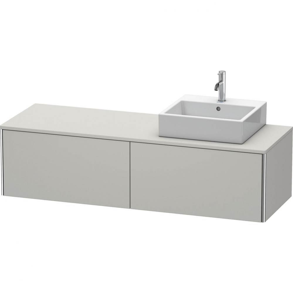 Duravit XSquare Two Drawer Vanity Unit For Console Concrete Gray