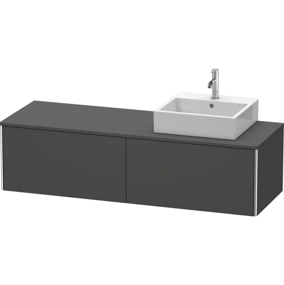 Duravit XSquare Two Drawer Vanity Unit For Console Graphite