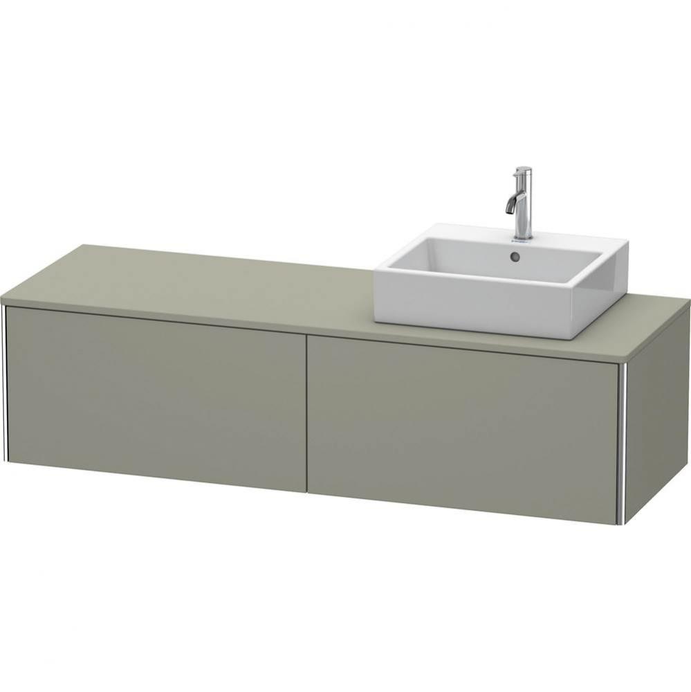 Duravit XSquare Two Drawer Vanity Unit For Console Stone Gray