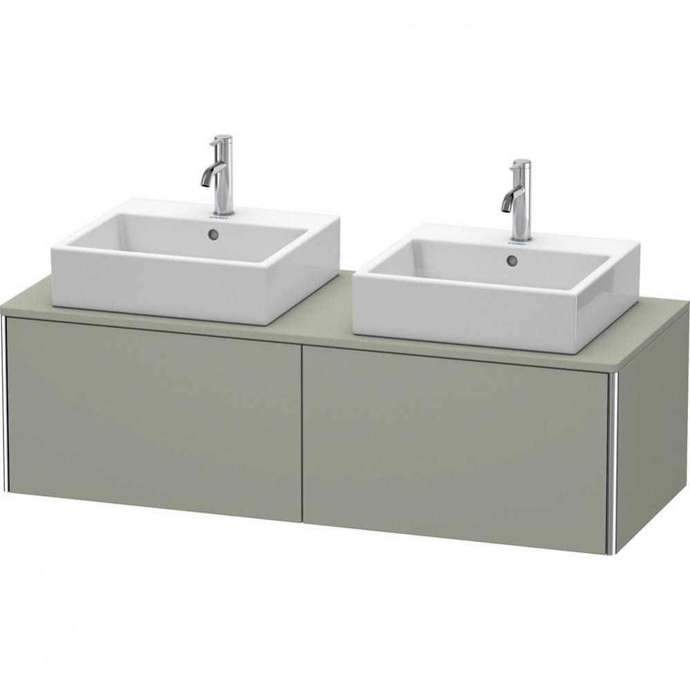 Duravit XSquare Two Drawer Vanity Unit For Console Stone Gray