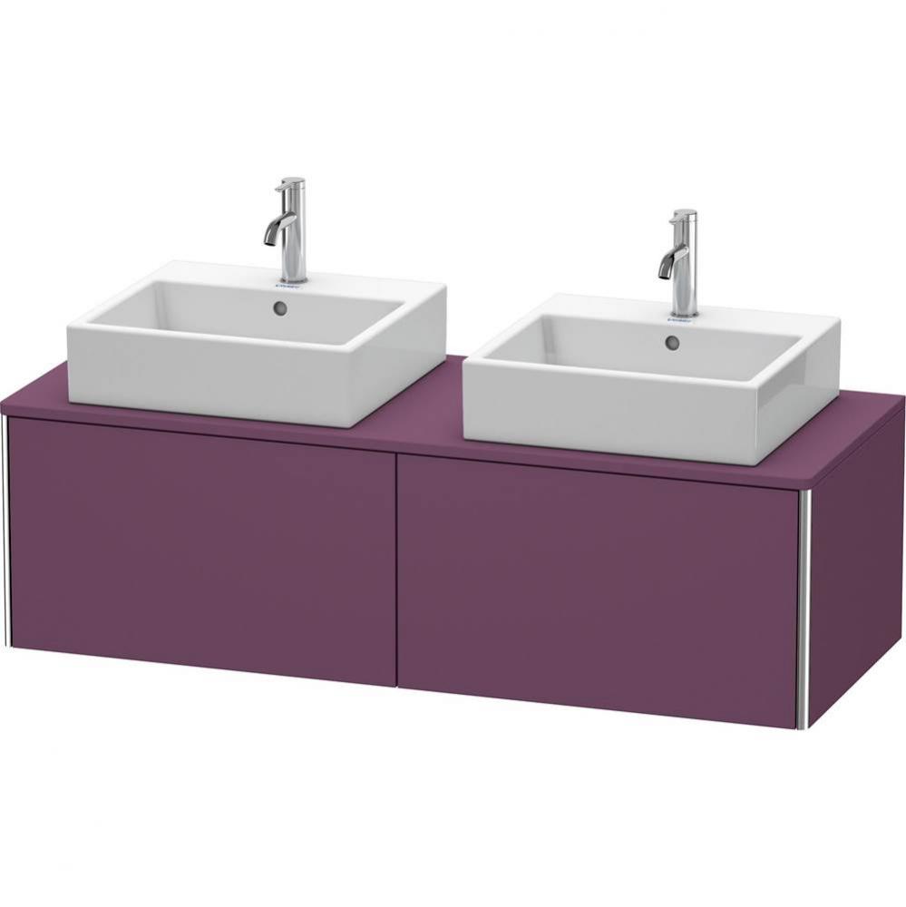 Duravit XSquare Two Drawer Vanity Unit For Console Aubergine