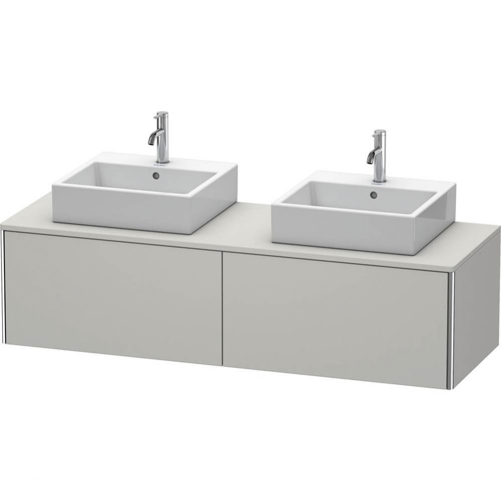 Duravit XSquare Two Drawer Vanity Unit For Console Concrete Gray