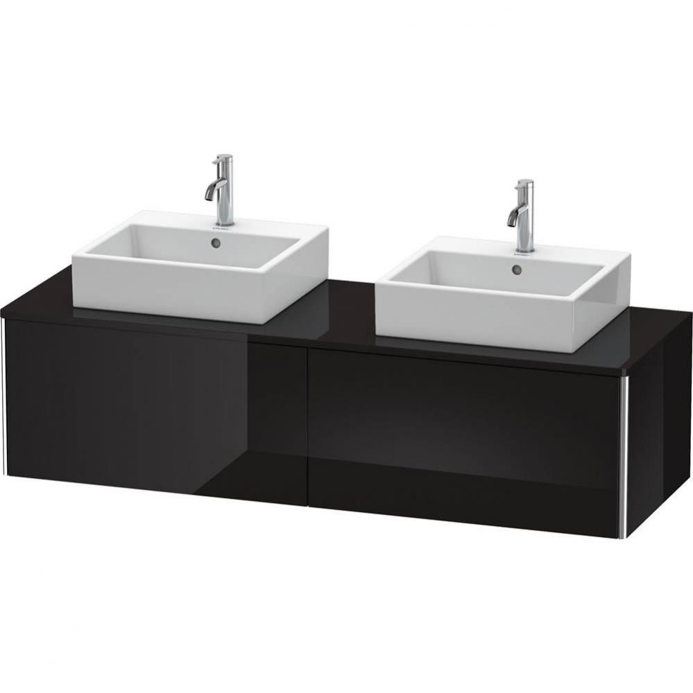 Duravit XSquare Two Drawer Vanity Unit For Console Black