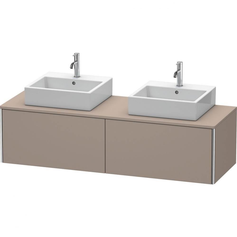 Duravit XSquare Two Drawer Vanity Unit For Console Basalt