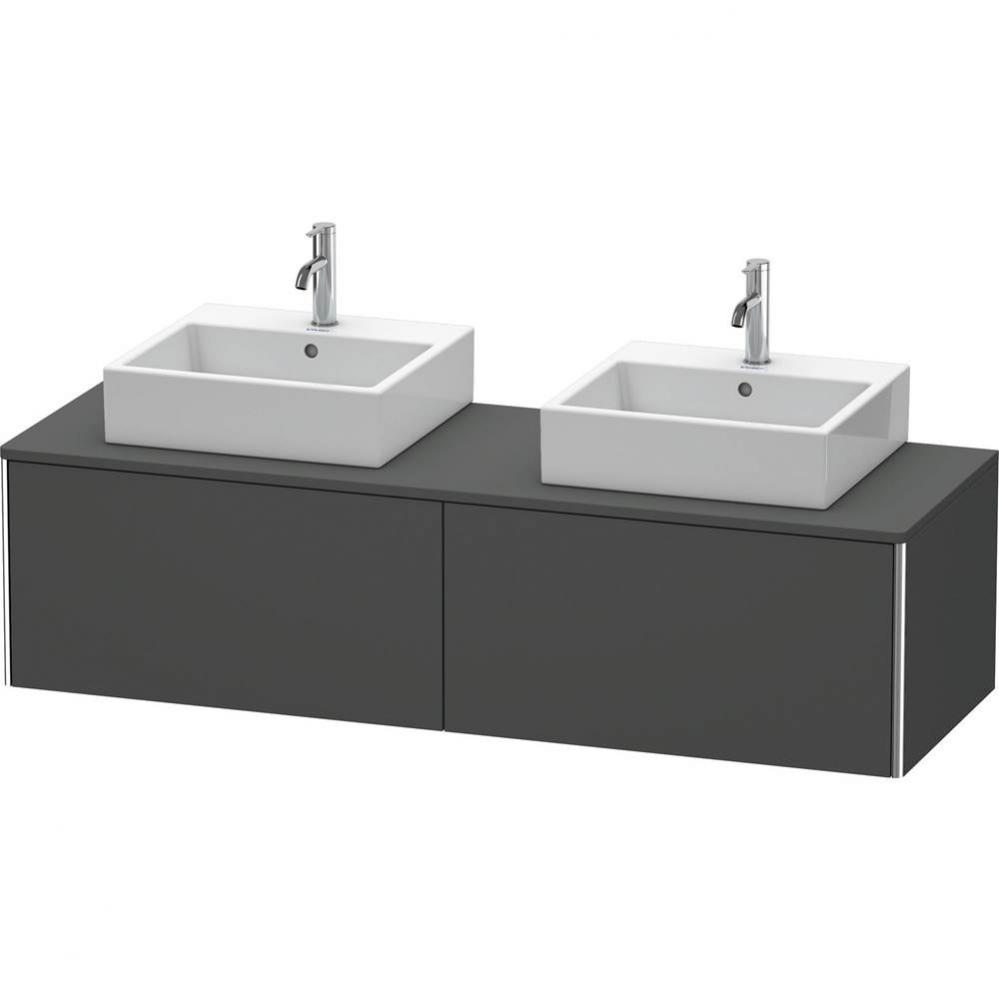 Duravit XSquare Two Drawer Vanity Unit For Console Graphite