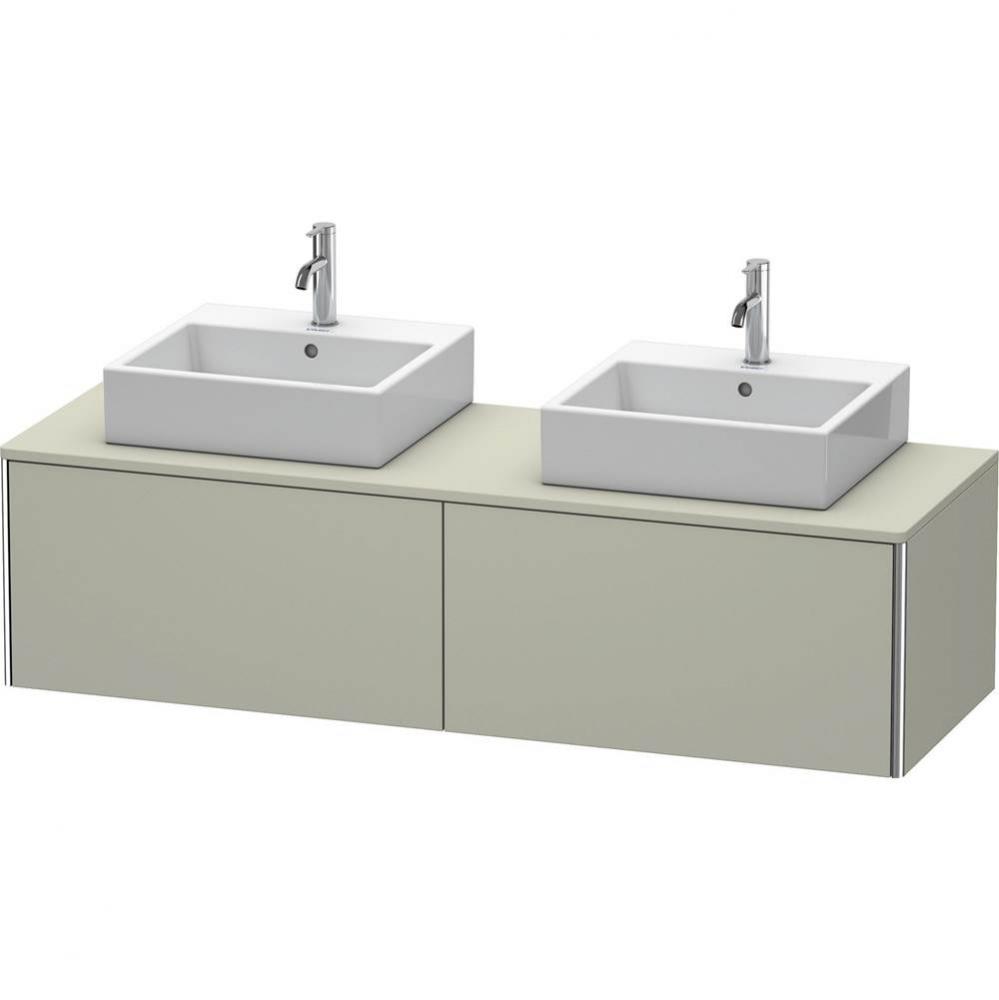 Duravit XSquare Two Drawer Vanity Unit For Console Taupe