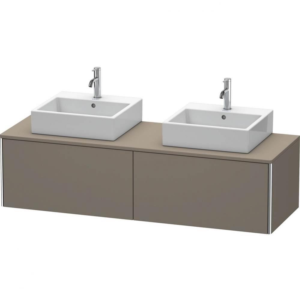 Duravit XSquare Two Drawer Vanity Unit For Console Flannel Gray