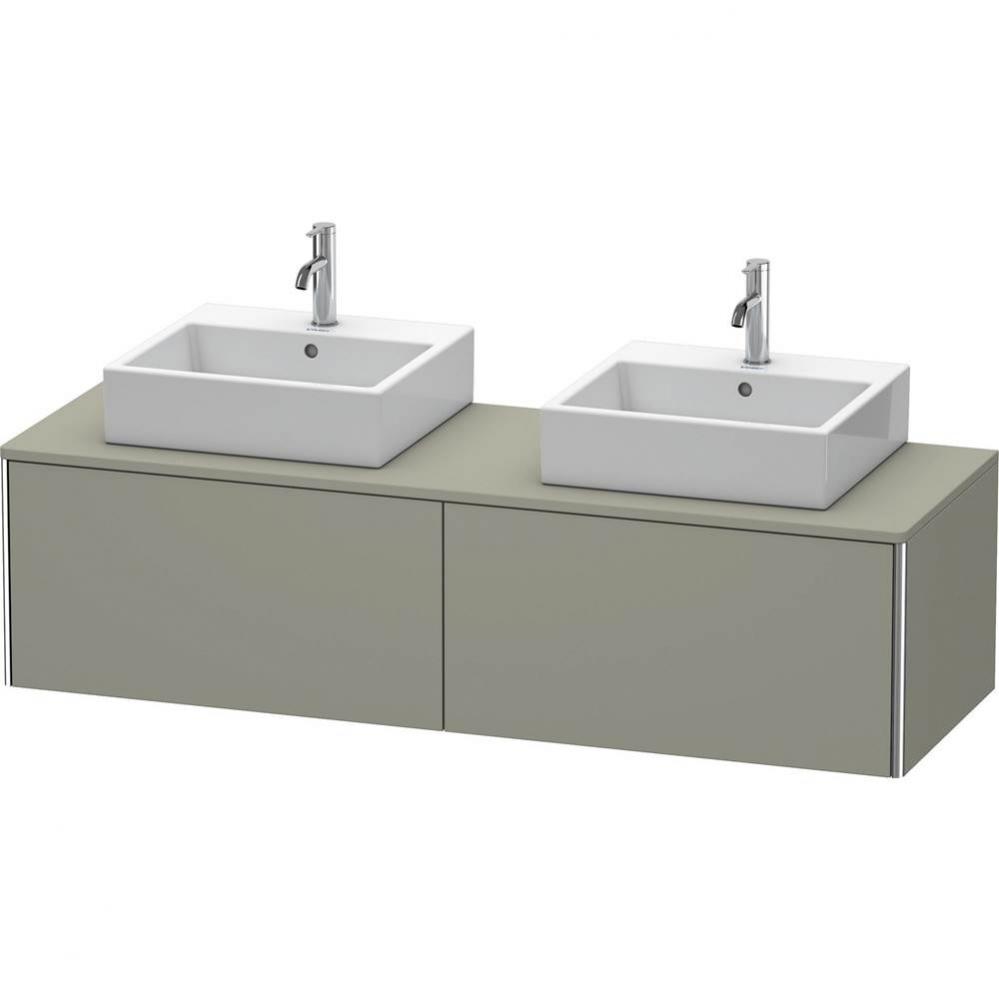 Duravit XSquare Two Drawer Vanity Unit For Console Stone Gray