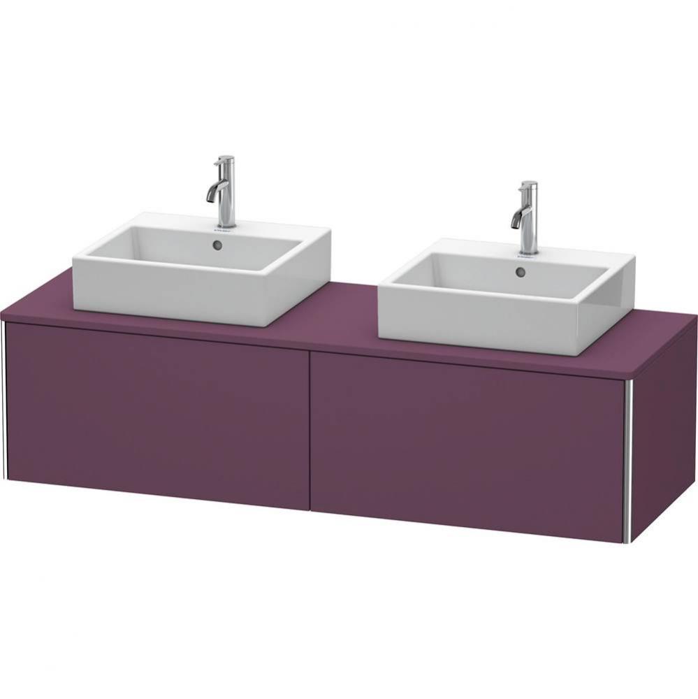 Duravit XSquare Two Drawer Vanity Unit For Console Aubergine