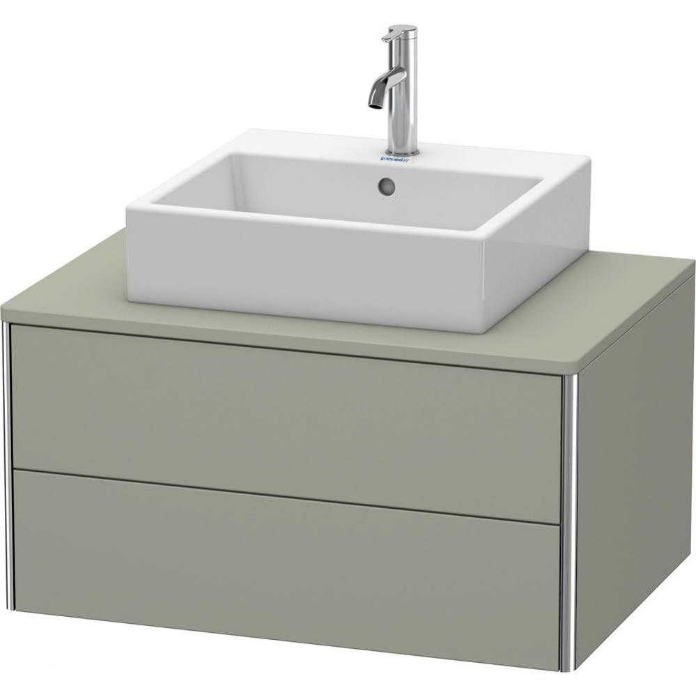 Duravit XSquare Two Drawer Vanity Unit For Console Stone Gray