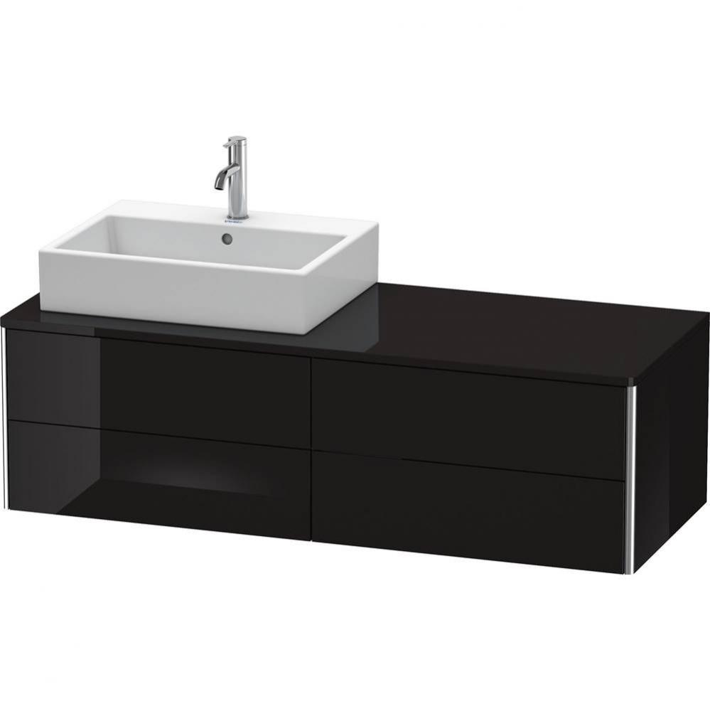 Duravit XSquare Four Drawer Vanity Unit For Console Black