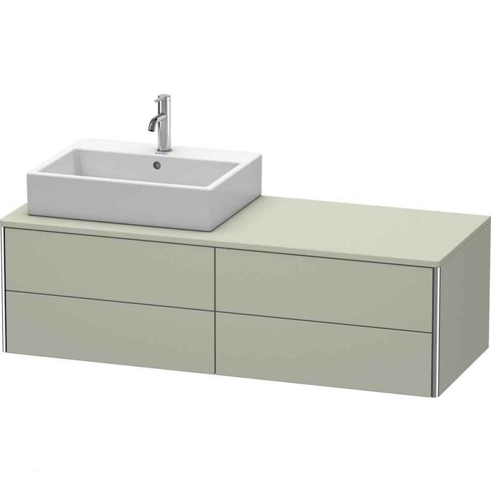 Duravit XSquare Four Drawer Vanity Unit For Console Taupe