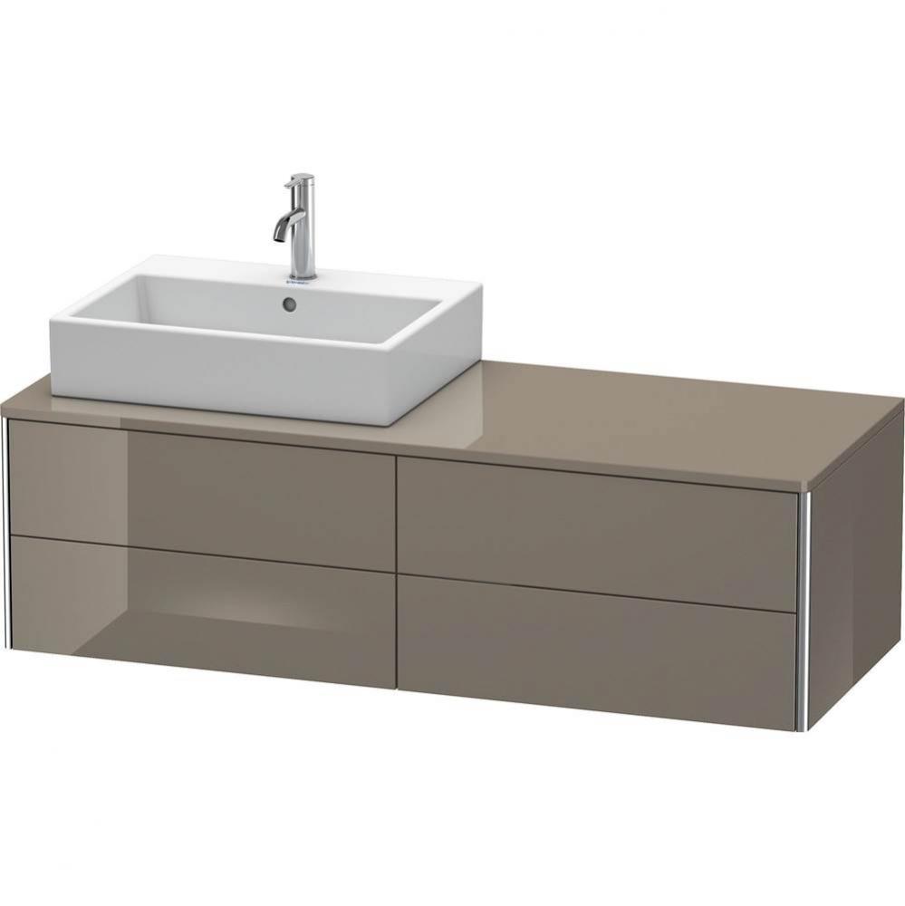 Duravit XSquare Four Drawer Vanity Unit For Console Flannel Gray