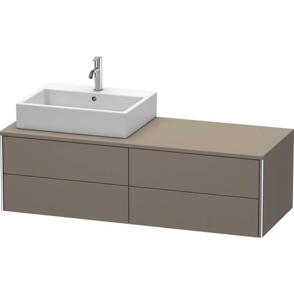 Duravit XSquare Four Drawer Vanity Unit For Console Flannel Gray