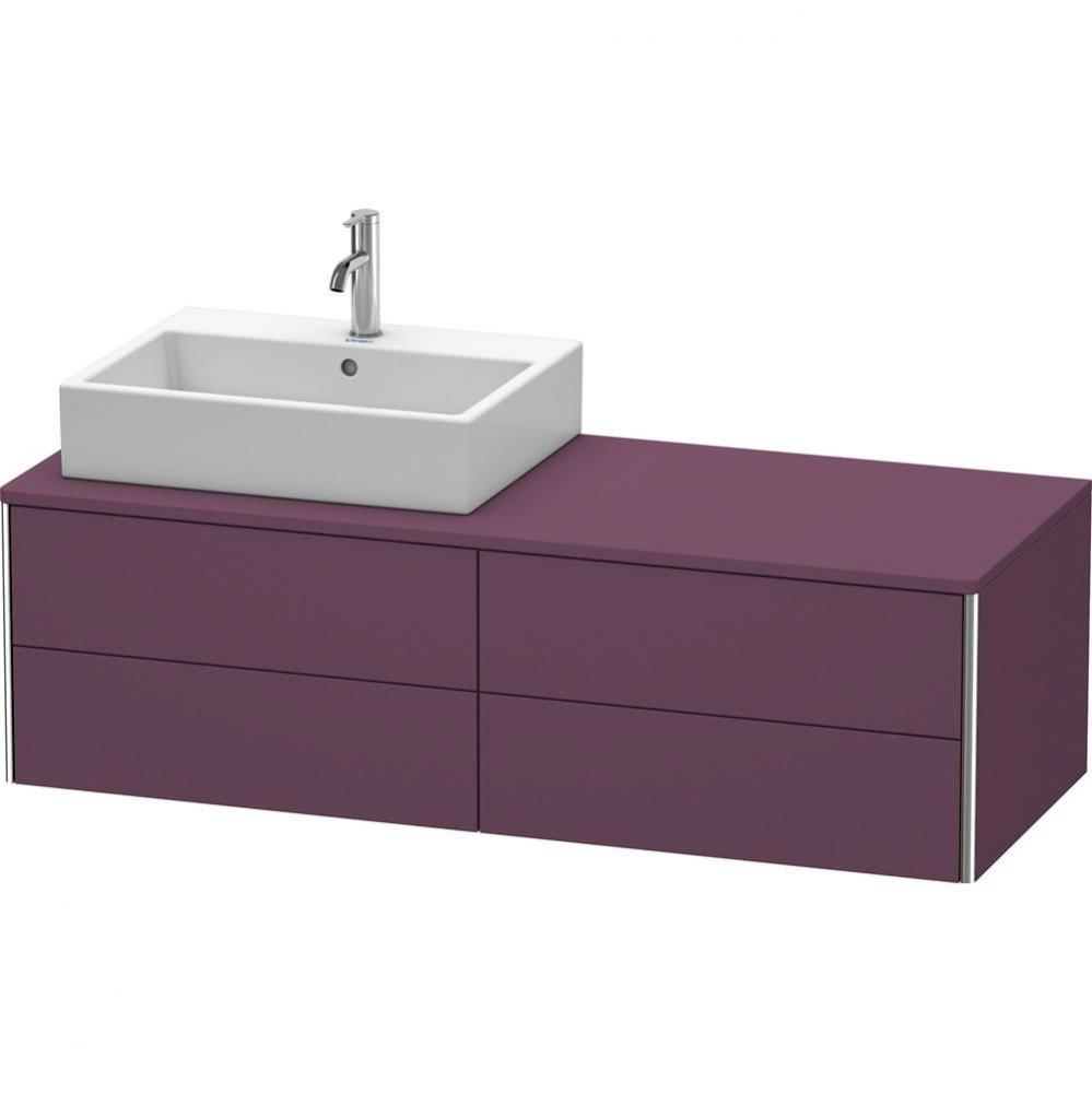 Duravit XSquare Four Drawer Vanity Unit For Console Aubergine