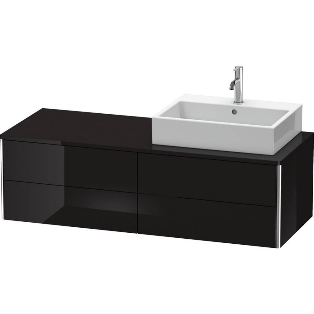 Duravit XSquare Four Drawer Vanity Unit For Console Black