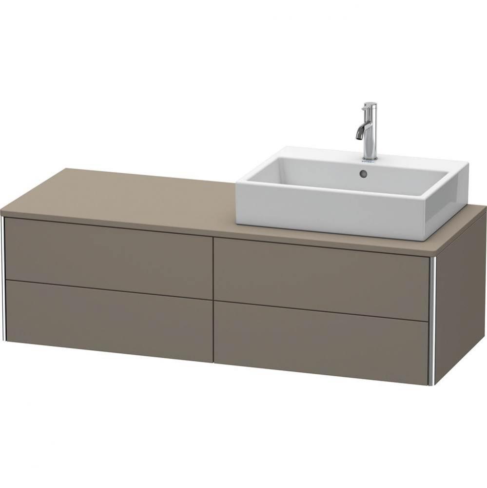 Duravit XSquare Four Drawer Vanity Unit For Console Flannel Gray