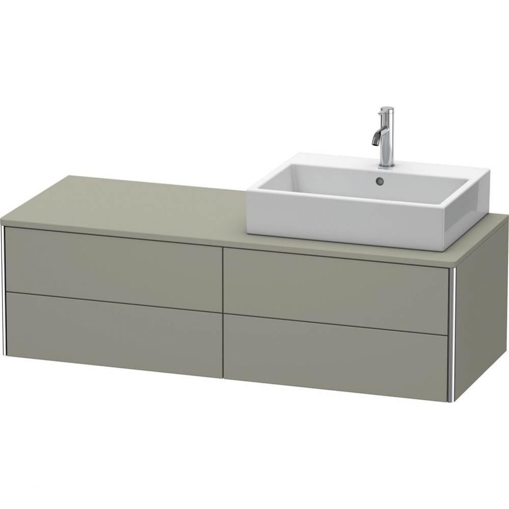 Duravit XSquare Four Drawer Vanity Unit For Console Stone Gray