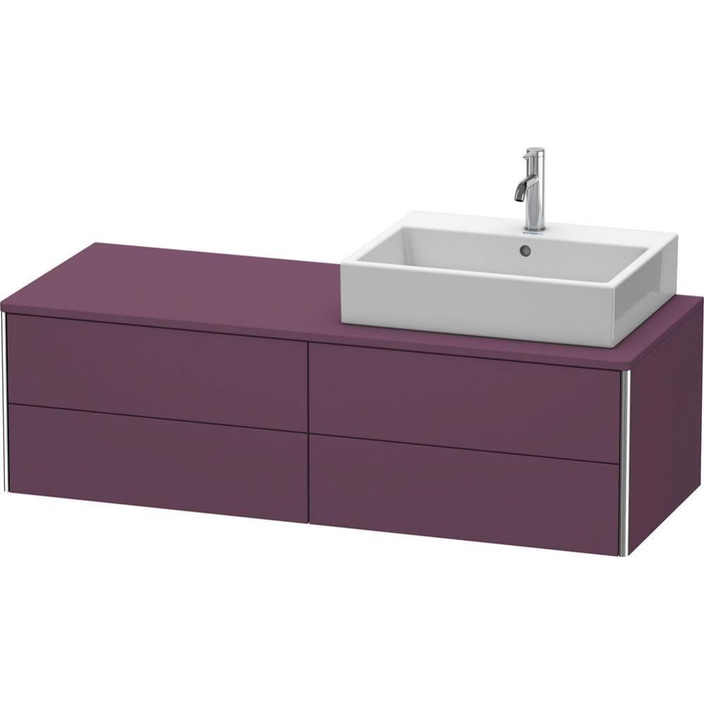 Duravit XSquare Four Drawer Vanity Unit For Console Aubergine