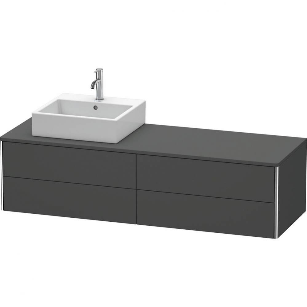 Duravit XSquare Four Drawer Vanity Unit For Console Graphite