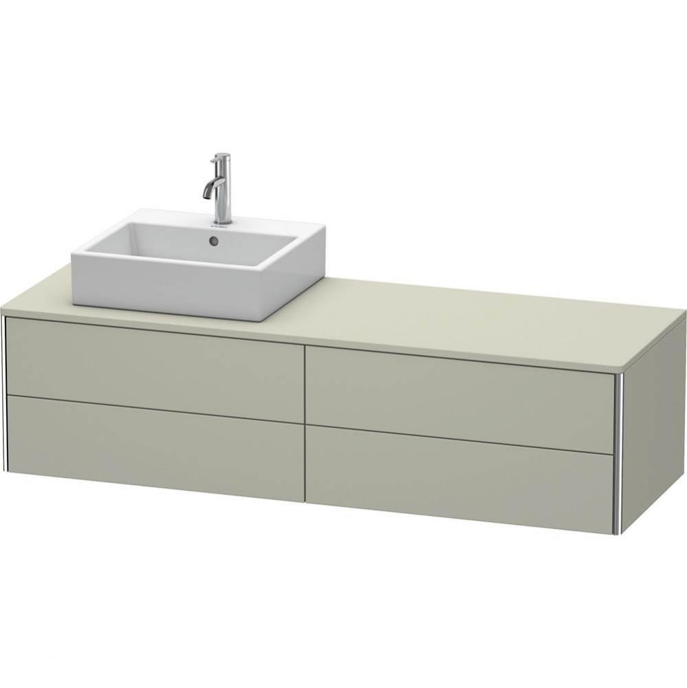 Duravit XSquare Four Drawer Vanity Unit For Console Taupe