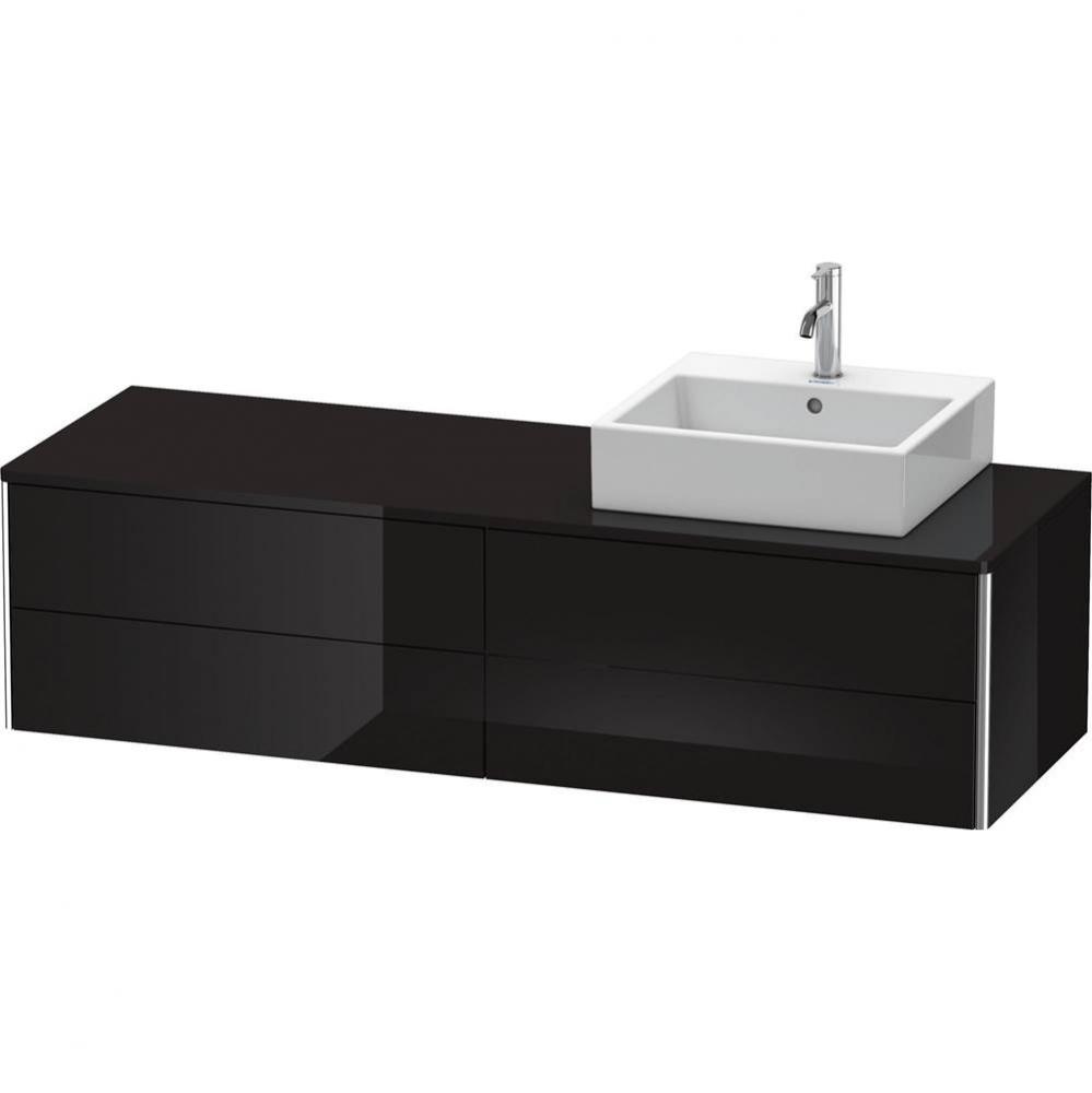 Duravit XSquare Four Drawer Vanity Unit For Console Black