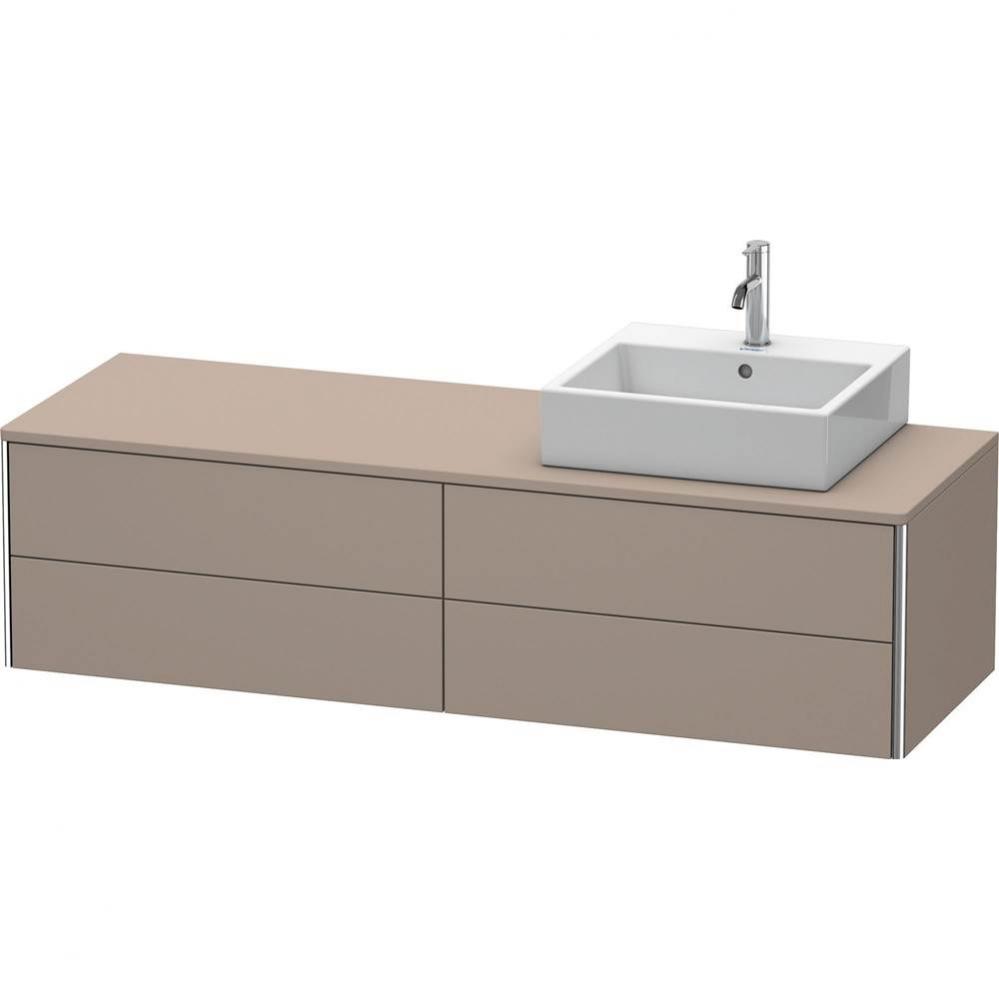 Duravit XSquare Four Drawer Vanity Unit For Console Basalt