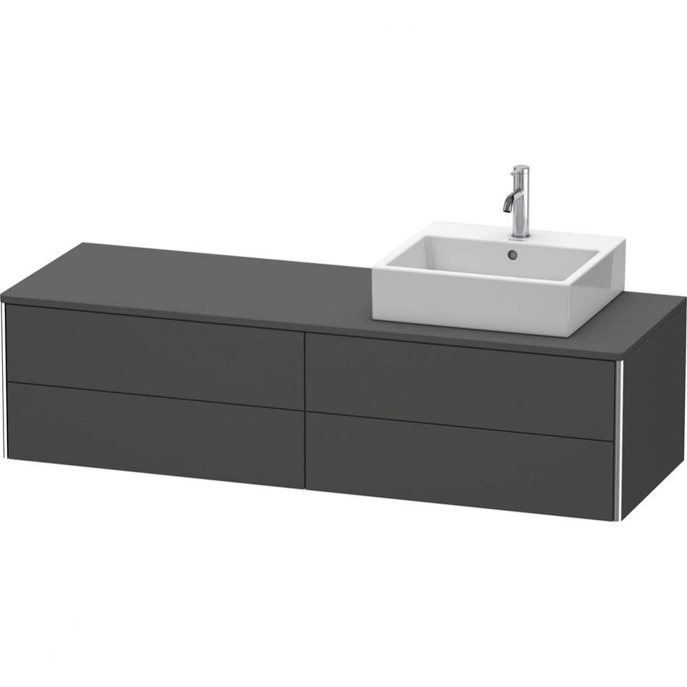 Duravit XSquare Four Drawer Vanity Unit For Console Graphite