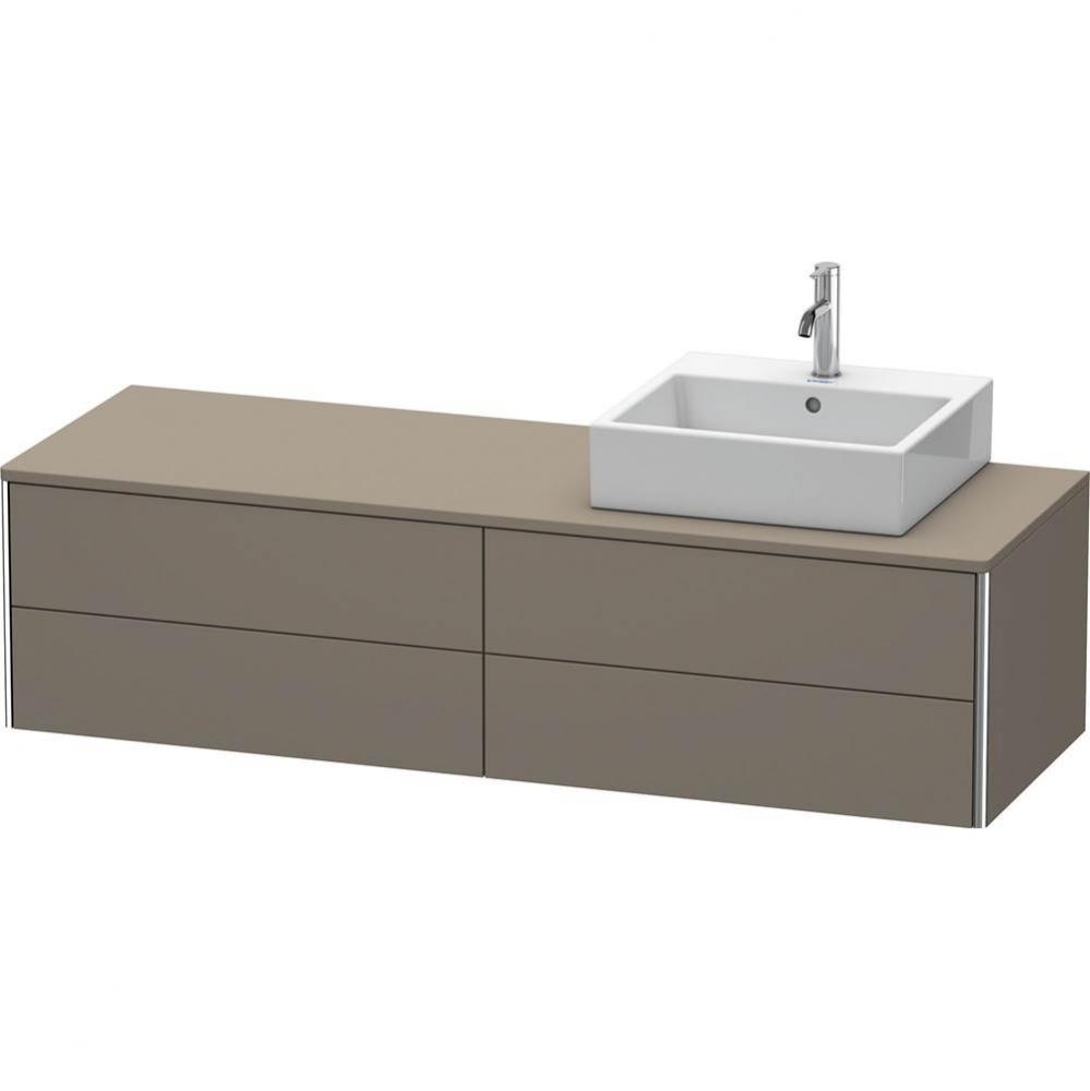 Duravit XSquare Four Drawer Vanity Unit For Console Flannel Gray