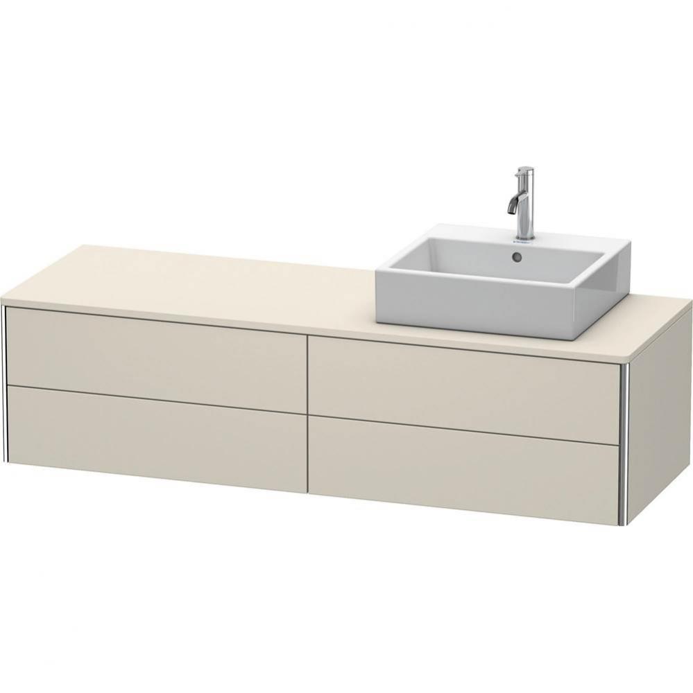 Duravit XSquare Four Drawer Vanity Unit For Console Taupe