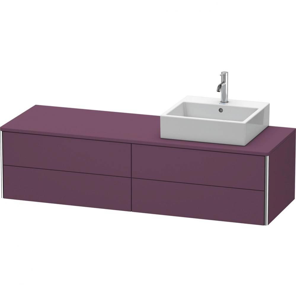 Duravit XSquare Four Drawer Vanity Unit For Console Aubergine