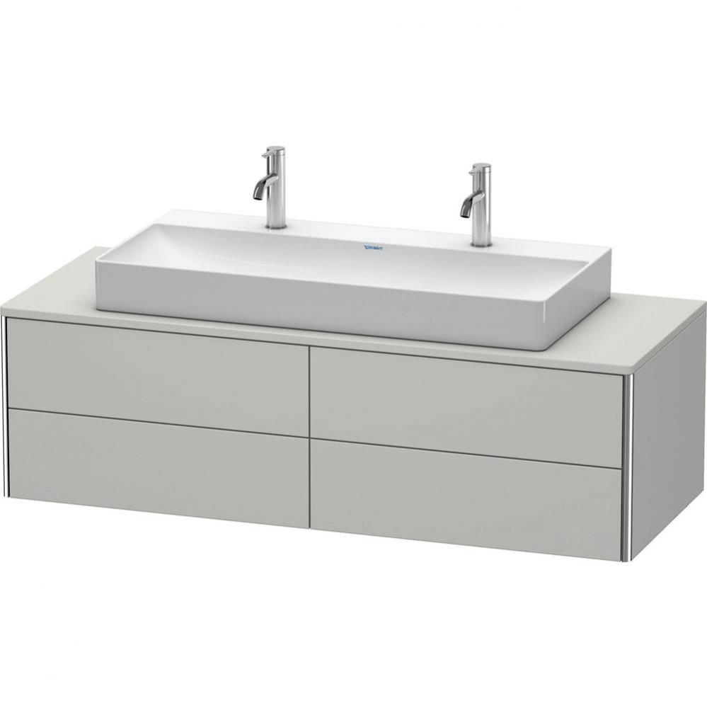 Duravit XSquare Four Drawer Vanity Unit For Console Concrete Gray