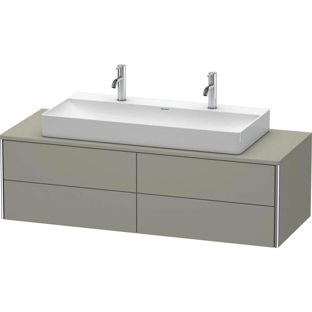 Duravit XSquare Four Drawer Vanity Unit For Console Stone Gray