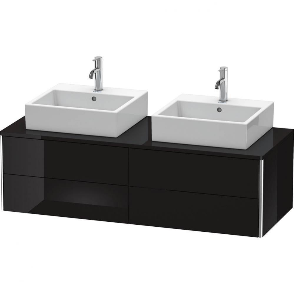 Duravit XSquare Four Drawer Vanity Unit For Console Black