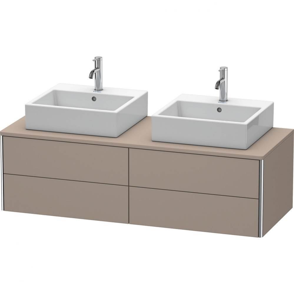 Duravit XSquare Four Drawer Vanity Unit For Console Basalt