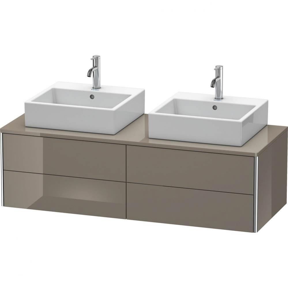 Duravit XSquare Four Drawer Vanity Unit For Console Flannel Gray