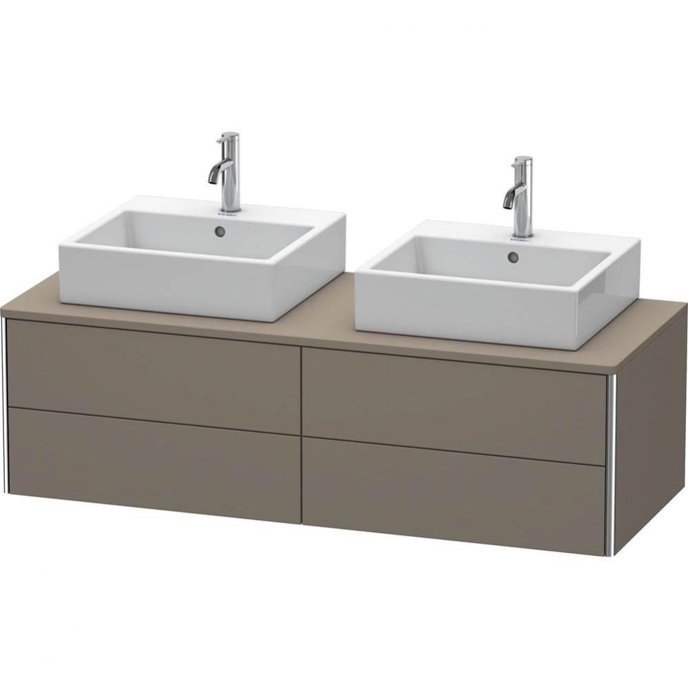 Duravit XSquare Four Drawer Vanity Unit For Console Flannel Gray