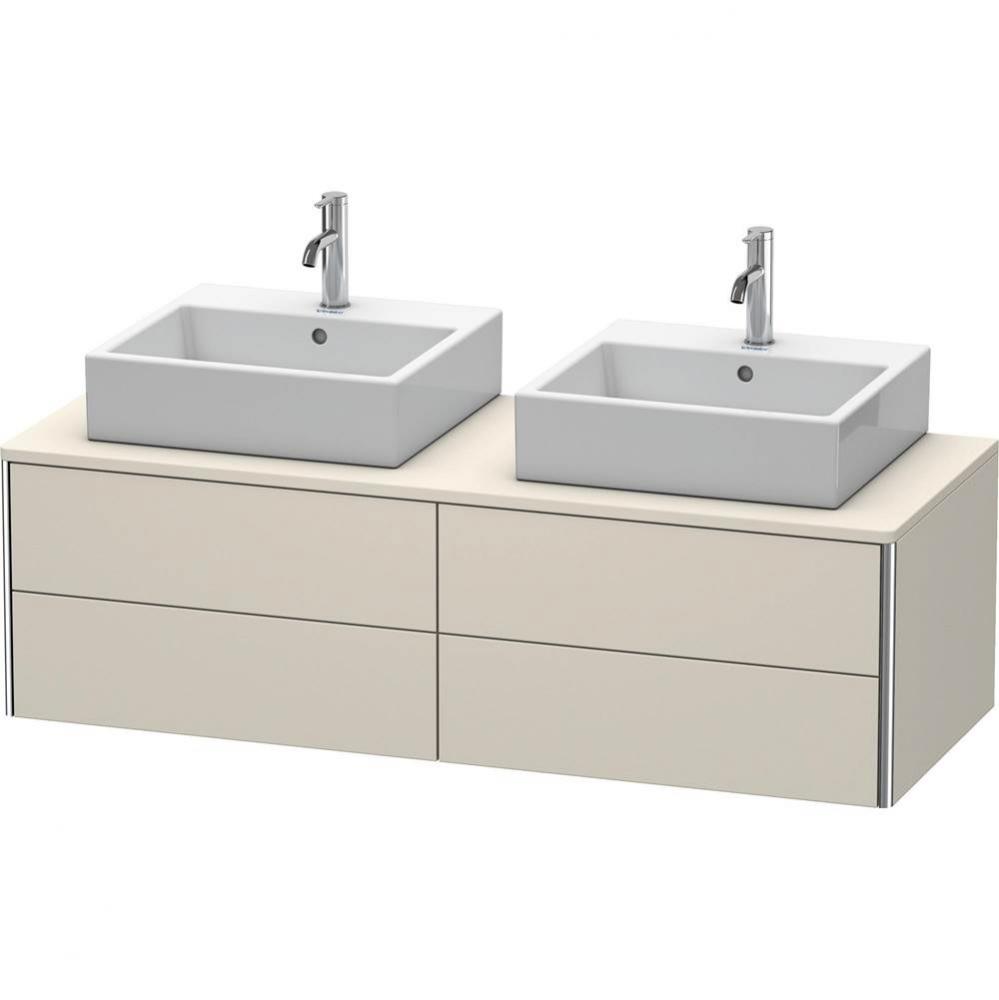 Duravit XSquare Four Drawer Vanity Unit For Console Taupe